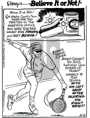 Ripley's Believe It or Not on Monday May 5, 2003 Comic Strip