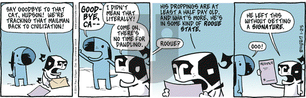 Pooch Cafe on Saturday January 25, 2014 Comic Strip