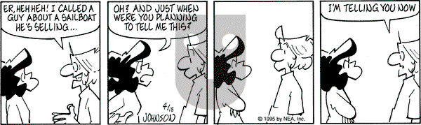 Arlo and Janis on Saturday April 15, 1995 Comic Strip