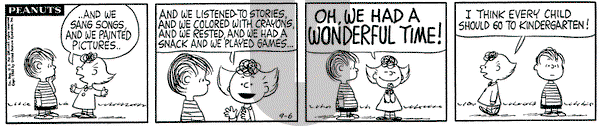 Peanuts on Thursday September 6, 1962 Comic Strip