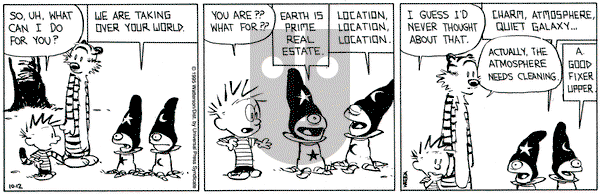 Calvin and Hobbes on Thursday October 12, 1995 Comic Strip