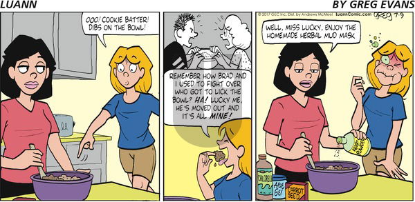 Luann on Sunday July 9, 2017 Comic Strip