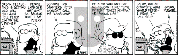 FoxTrot on Friday April 17, 1992 Comic Strip
