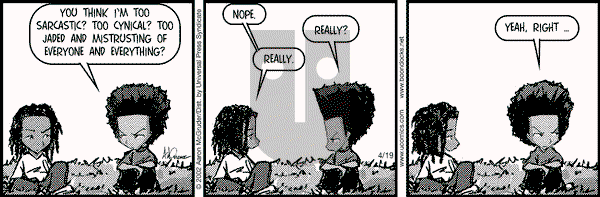 The Boondocks on Monday November 21, 2011 Comic Strip