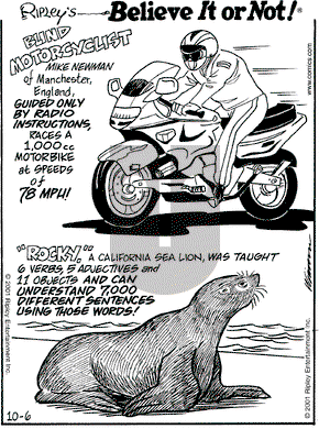 Ripley's Believe It or Not - Saturday October 6, 2001 Comic Strip