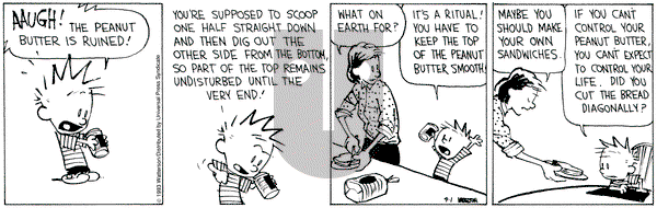 Calvin and Hobbes on Thursday April 1, 1993 Comic Strip
