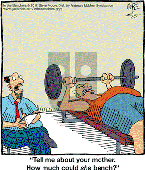 In the Bleachers on Thursday March 23, 2017 Comic Strip