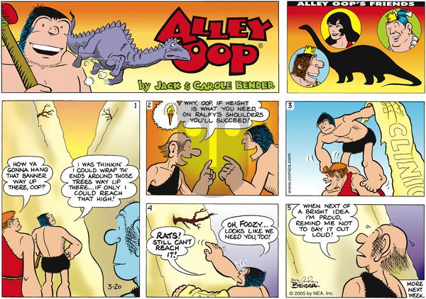 Alley Oop on Sunday March 20, 2005 Comic Strip