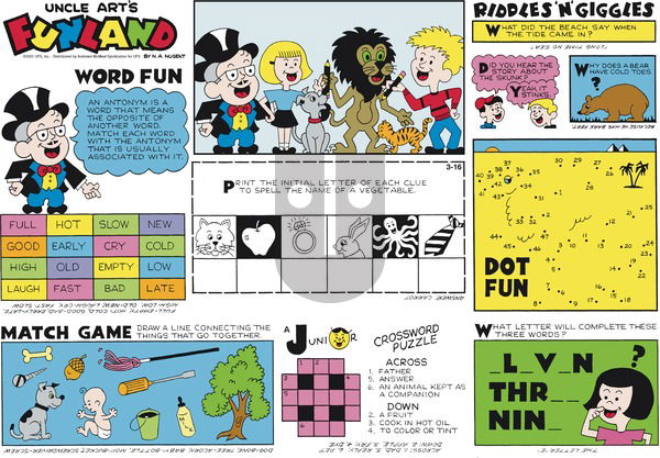 Uncle Art's Funland on Sunday March 16, 2025 Comic Strip