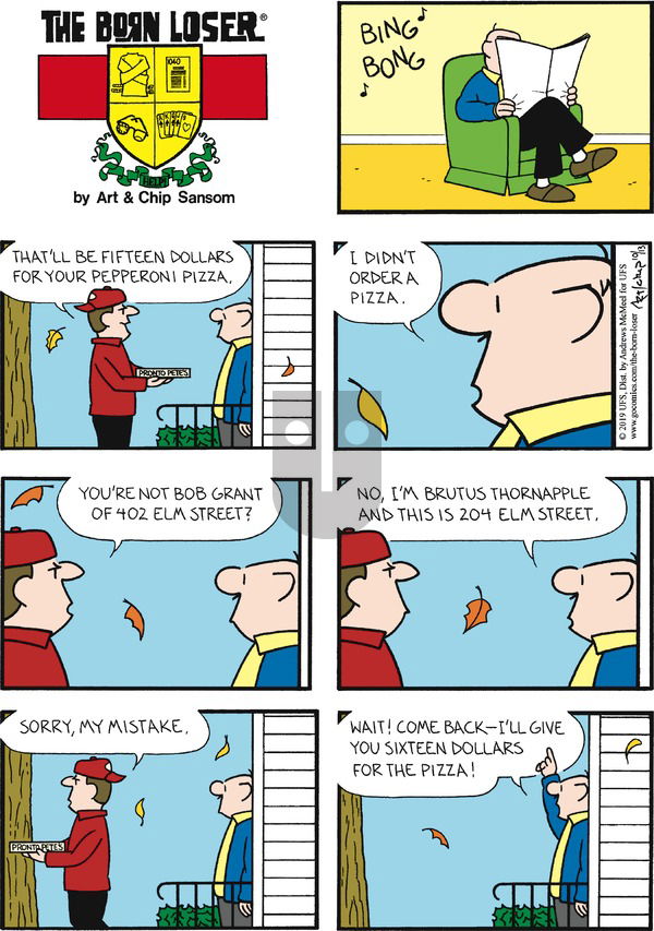 The Born Loser on Sunday October 13, 2019 Comic Strip