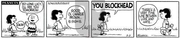 Peanuts - Saturday May 3, 1958 Comic Strip