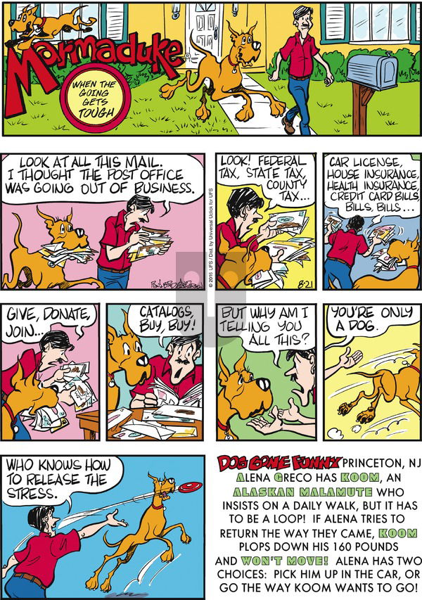 Marmaduke on Sunday August 21, 2016 Comic Strip