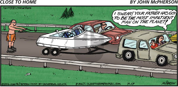 Close to Home on Sunday July 17, 2016 Comic Strip