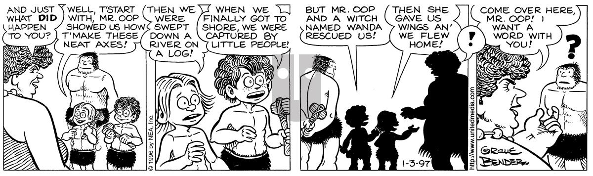 Alley Oop - Friday January 3, 1997 Comic Strip