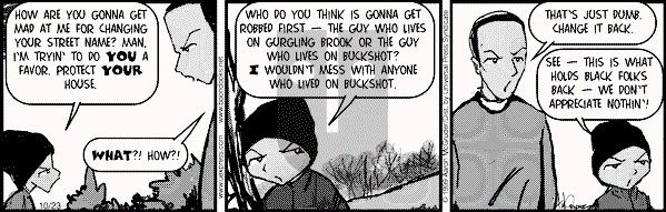 The Boondocks - Saturday October 23, 1999 Comic Strip