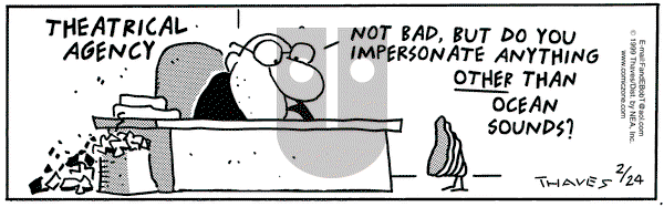 Frank and Ernest on Wednesday February 24, 1999 Comic Strip