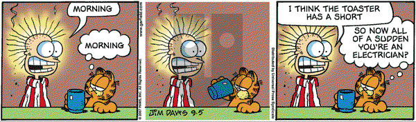 Garfield - Wednesday September 5, 2007 Comic Strip