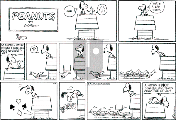 Peanuts - Sunday July 5, 1964 Comic Strip