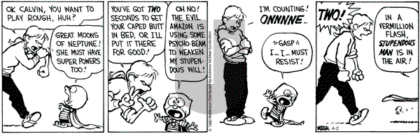 Calvin and Hobbes - Thursday April 2, 2020 Comic Strip