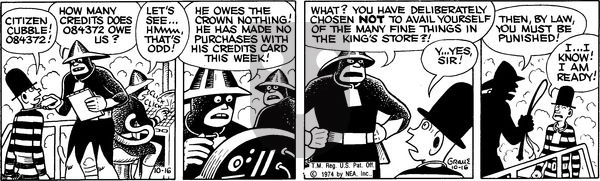 Alley Oop on Wednesday October 16, 1974 Comic Strip