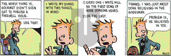 Frazz on Thursday November 26, 2009 Comic Strip