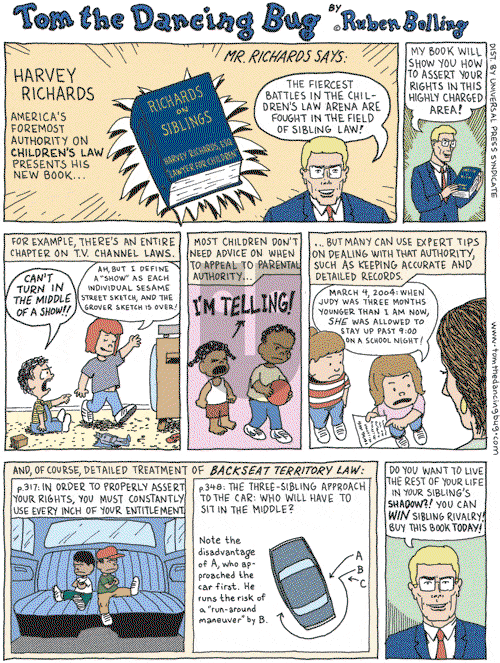 Tom the Dancing Bug on Saturday July 8, 2006 Comic Strip