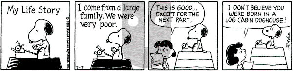 Peanuts on Tuesday July 7, 1987 Comic Strip