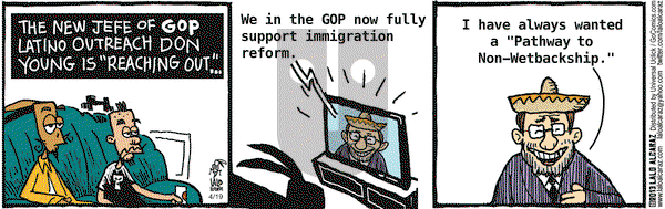 La Cucaracha on Friday April 19, 2013 Comic Strip