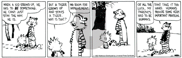 Calvin and Hobbes on Monday February 3, 1992 Comic Strip