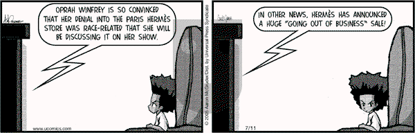 The Boondocks on Monday February 11, 2013 Comic Strip