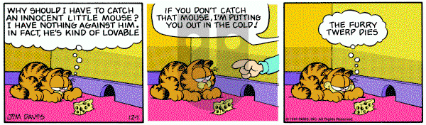 Garfield on Wednesday December 7, 1983 Comic Strip