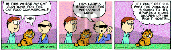 Garfield on Thursday August 27, 1981 Comic Strip