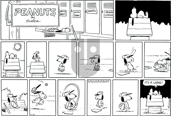 Peanuts - Sunday April 26, 1964 Comic Strip