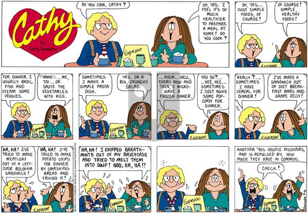 Cathy Classics on Sunday September 6, 1998 Comic Strip