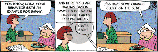 Lola on Tuesday March 11, 2014 Comic Strip