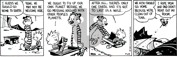 Calvin and Hobbes - Thursday September 29, 1988 Comic Strip