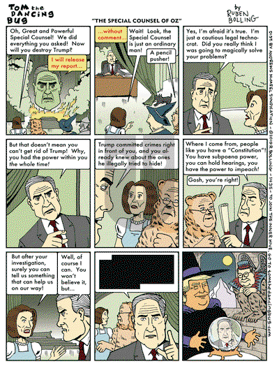 Tom the Dancing Bug on Monday April 22, 2019 Comic Strip