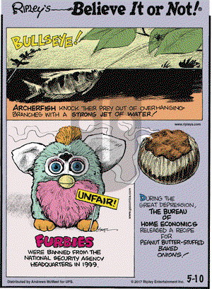 Ripley's Believe It or Not on Wednesday May 10, 2017 Comic Strip