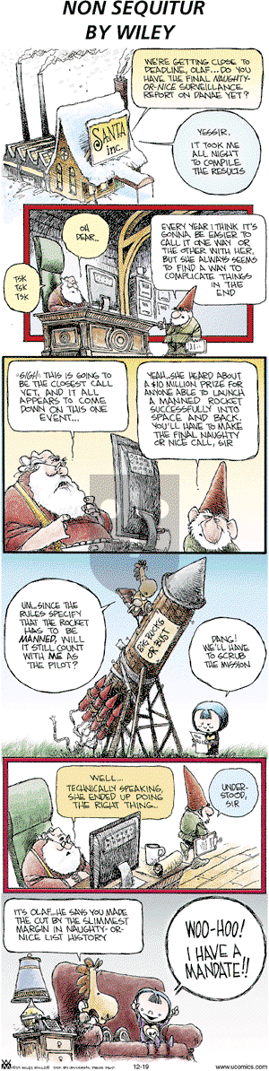 Non Sequitur on Sunday December 19, 2004 Comic Strip