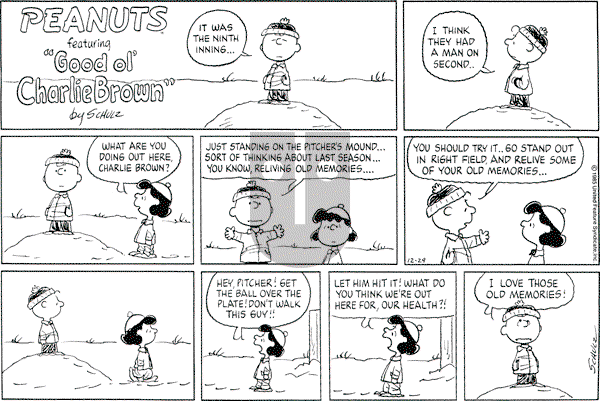 Peanuts - Sunday December 29, 1985 Comic Strip