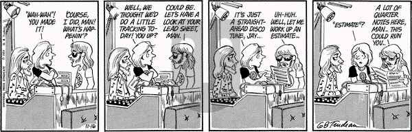 Doonesbury on Wednesday November 16, 1977 Comic Strip