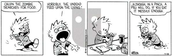 Calvin and Hobbes on Tuesday April 28, 1987 Comic Strip