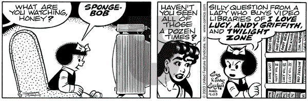 Nancy on Monday August 4, 2003 Comic Strip