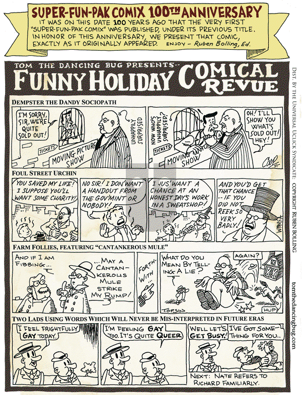 Tom the Dancing Bug on Friday December 28, 2012 Comic Strip