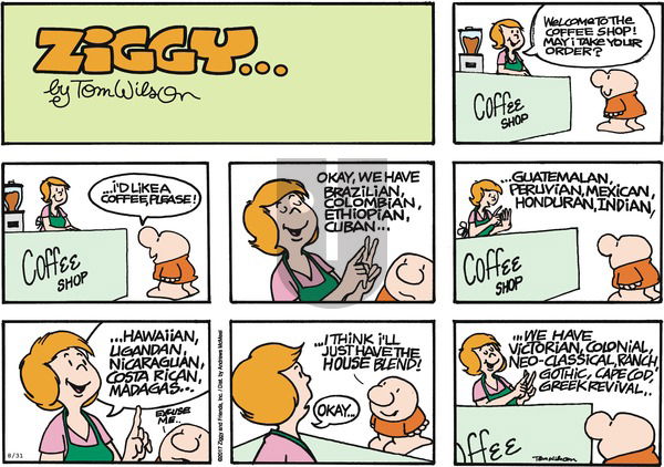 Ziggy on Sunday August 31, 2025 Comic Strip