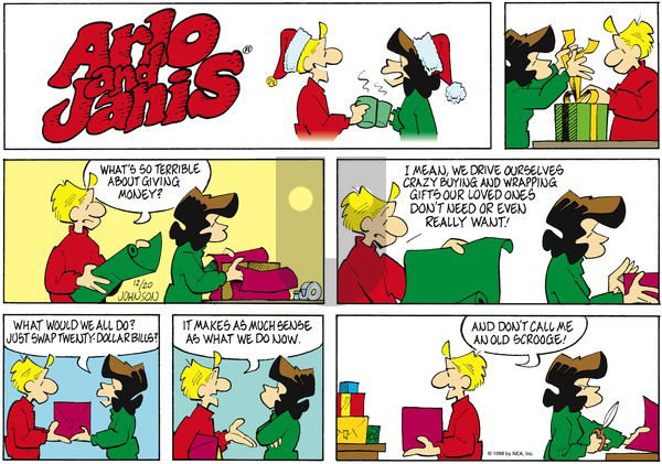 Arlo and Janis on Sunday December 20, 1998 Comic Strip
