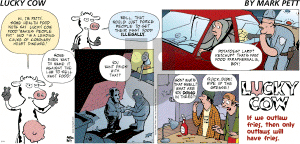 Lucky Cow on Sunday May 15, 2005 Comic Strip