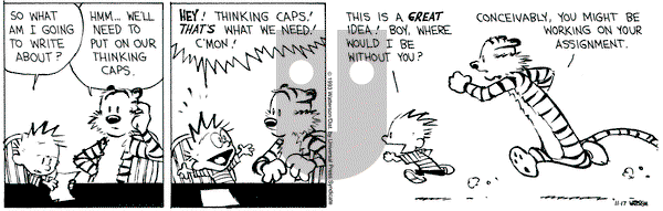 Calvin and Hobbes on Wednesday November 17, 1993 Comic Strip