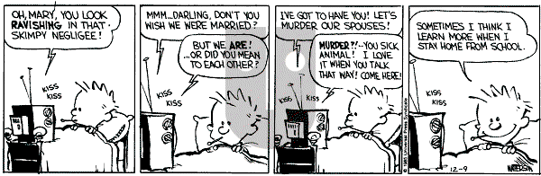 Calvin and Hobbes - Monday December 9, 1985 Comic Strip