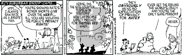 Over the Hedge on Monday April 1, 2002 Comic Strip